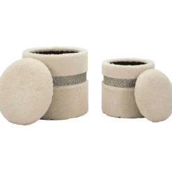 Pouf avec rangement intégré SaintMoritz (Set de 2)