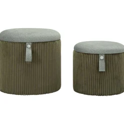 Pouf avec rangement intégré Bolzano (Set de 2)