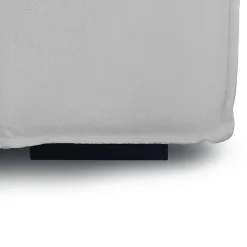 Pouf Avolasca, Pouf de salon, Fauteuil relaxant en tissu rembourré, 100% Made in Italy, 80x70h43 cm, Gris