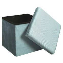 Pouf coffre de rangement velours côtelé Giullia