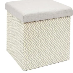 Pouf coffre pliable tressage Mirage
