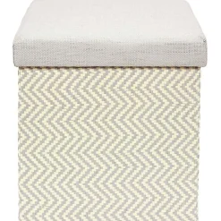 Pouf coffre pliable tressage Mirage