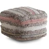 Pouf coton et polyester 45x45x35 cm
