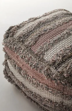 Pouf coton et polyester 45x45x35 cm