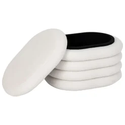 Pouf de rangement en bouclette GUILIA