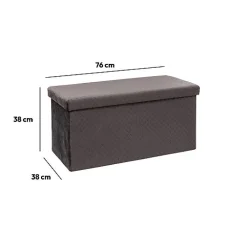 Pouf double pliant Velours gris Mix N' Modul - 5Five