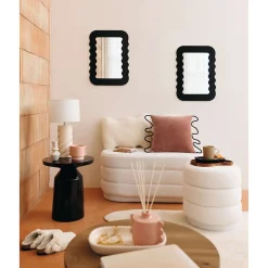 Pouf en bouclette KEMI - Blanc