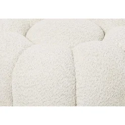Pouf en tissu bouclé en forme de fleur D65 - JUST