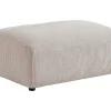 Pouf en velours côtelé beige TIRONO de Maison Céphy