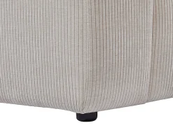 Pouf en velours côtelé beige TIRONO de Maison Céphy
