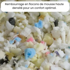 Pouf en velours diamètre 50 ensemble de 2 - gris clair