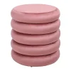 Pouf en velours rose ECAMBI - Vente-unique