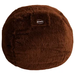Pouf géant déhoussable fausse fourrure BANANAIR 160 cm chocolat