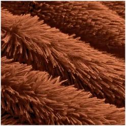 Pouf géant déhoussable fausse fourrure BANANAIR 120 cm chocolat