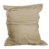 Pouf géant XXL, fauteuil d'intérieur déhoussable - 150 x 180 cm - Sherpa - Beige - Vivezen