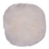 Pouf Lambskin, Blanc, Peau d'Agneau Authentique, 35x35x5 cm, Seven Design