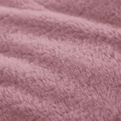 Pouf long géant déhoussable fausse fourrure rose 160 cm