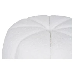 Pouf Paisley, Blanc, Polyester, 48x48x38 cm, Seven Design