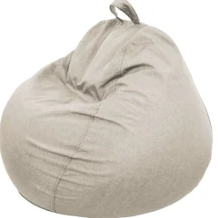 Pouf poire déhoussable en polyester BANANAIR 80 x 70 cm beige