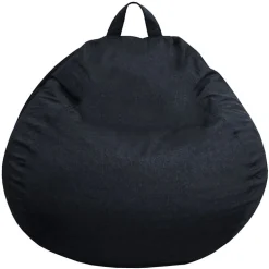 Pouf poire déhoussable en polyester BANANAIR 105 x 85 cm noir
