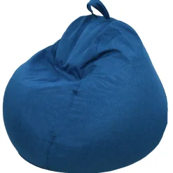 Pouf poire déhoussable en polyester BANANAIR 105 x 85 cm bleu