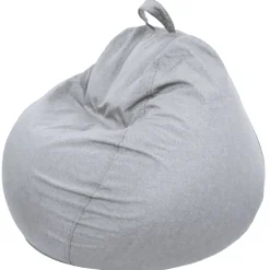 Pouf poire déhoussable en polyester BANANAIR 80 x 70 cm gris