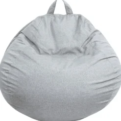 Pouf poire déhoussable en polyester BANANAIR 120 x 100 cm gris
