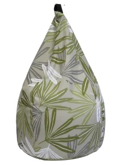 Pouf poire Easy for life ⌀53 x H.110 cm feuillage vert