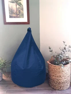 Pouf poire Easy for life ⌀53 x H.110 cm bleu