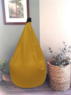 Pouf poire Easy for life ⌀53 x H.110 cm jaune cumin