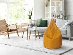 Pouf poire jaune cumin ⌀75 x H.120 cm Easy for life