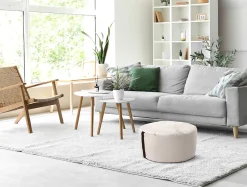 Pouf rond beige ⌀48 x H.27 cm Easy for life
