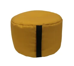 Pouf rond Easy for life ⌀48 x H.27 cm jaune cumin