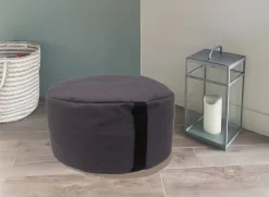 Pouf rond Easy for life ⌀48 x H.27 cm gris