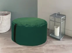 Pouf rond Easy for life vert Ø48 x H.27cm