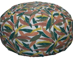 Pouf rond souple Ornami L.60 x H.40 cm multicouleurs