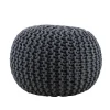 Pouf rond tricot 40x30cm, Triagano