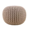 Pouf rond tricot 40x30cm, Triagano