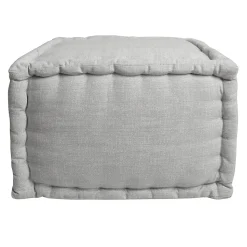 Pouf Soan Chambray JBY Creation gris l.40 x H.30 cm