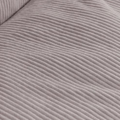 Pouf velours côtelé épais BANANAIR 100cm gris clair