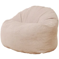 Pouf velours côtelé épais BANANAIR 100cm blanc