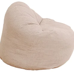 Pouf velours côtelé épais BANANAIR 100cm blanc