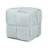 Pouf WIKI cubique gris moderne 42,5x42,5x43 cm, design contemporain