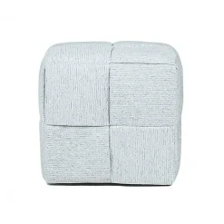 Pouf WIKI cubique gris moderne 42,5x42,5x43 cm, design contemporain