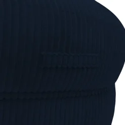Pouf XXL déhoussable en velours côtelé BANANAIR 110x100 cm bleu foncé