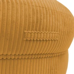 Pouf XXL déhoussable en velours côtelé BANANAIR 110x100 cm jaune moutarde