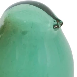 Presse papier oiseau verre vert 13x8x9cm