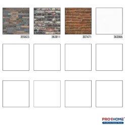 Profhome 355823-GU Papier peint aspect pierre carrelage légèrement texturé mat 5,33 m2
