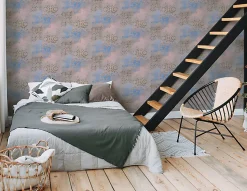 Profhome 378581-GU Papier peint à motifs graphiques légèrement texturé mat 5,33 m2