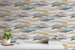 Profhome 396991-GU Papier peint à motifs graphiques légèrement texturé mat 5,33 m2